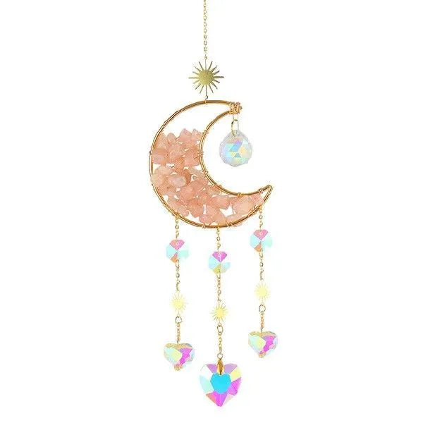 K9 crystal moon car pendant hanging decoration with 420mm length
