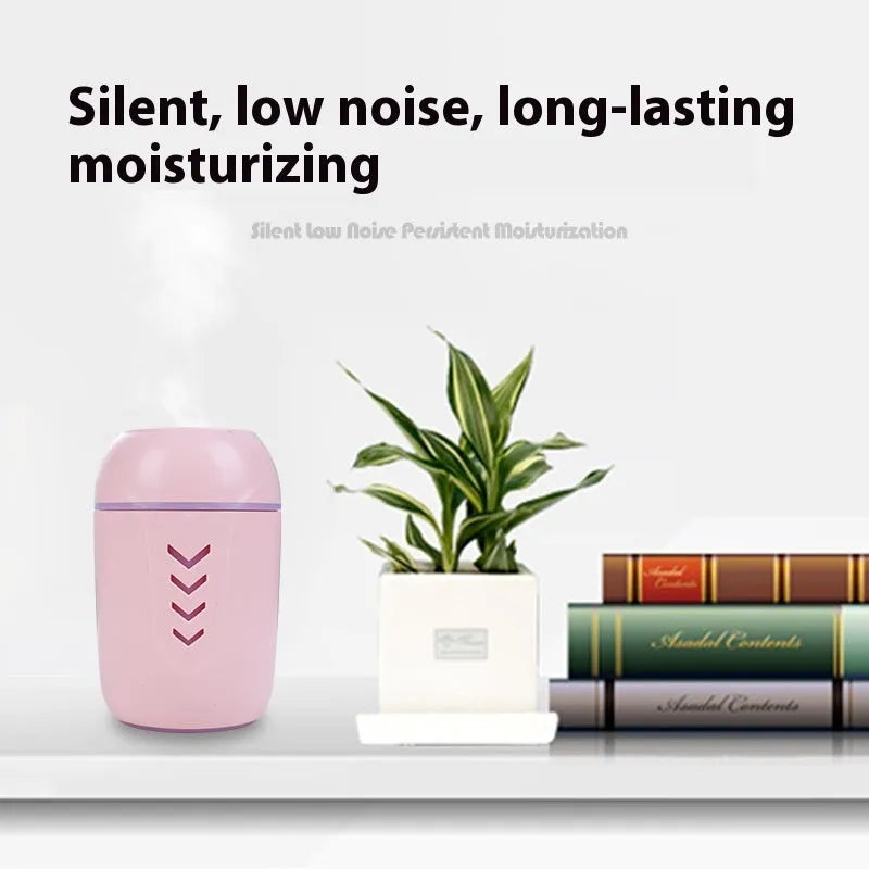 USB air purifier with aromatherapy round shape in blue for desktop car home