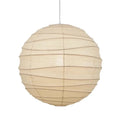 Japanese-style rice paper ball pendant chandelier in living room setting
