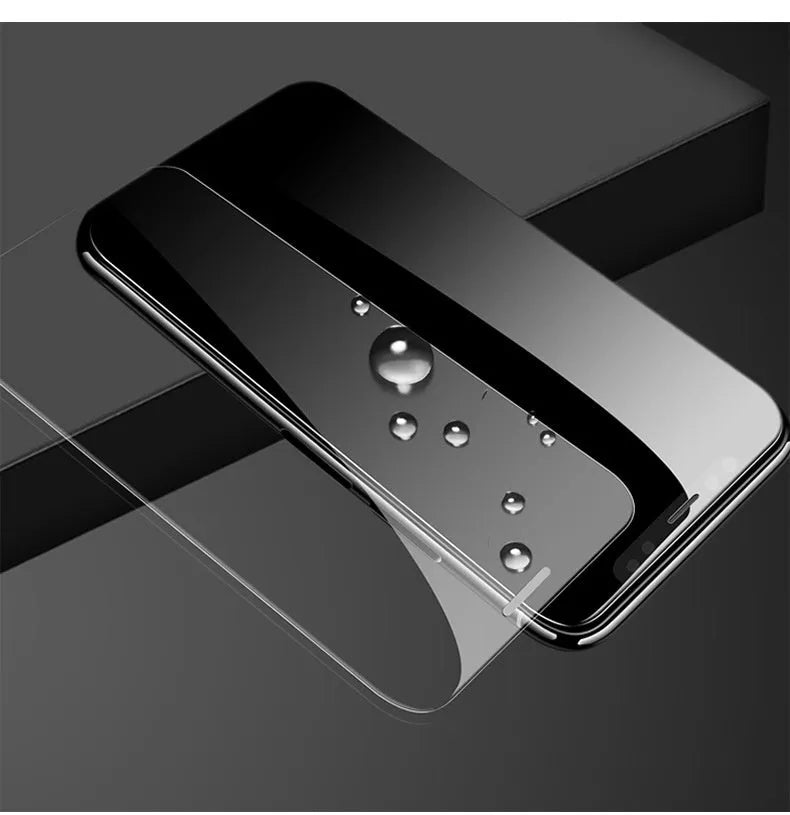 HD tempered glass screen protector for Samsung Galaxy phone with anti-fingerprint coating and full-screen coverage