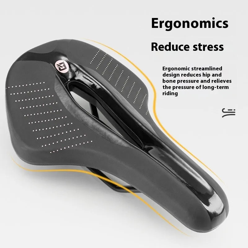 Black and pink PU foam resin sponge bike seat cushion size M for mountain and road cycling
