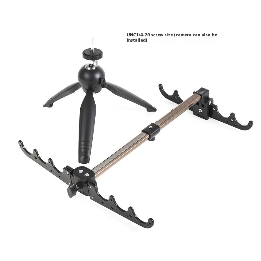Aluminium alloy ice fishing triangle rod holder bracket supporting small fishing rod