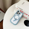 Clear acrylic and TPU phone case for iPhone 17 Pro Max showing magnetic ring and transparent design.