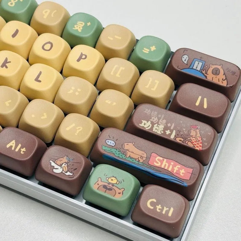 Capabala PBT MOA profile mechanical keyboard replacement keycap set with 130 keys