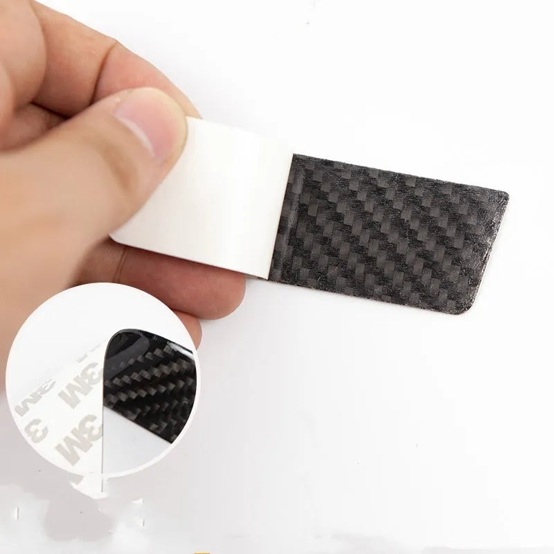 Carbon fibre door handle adhesive stickers for Tesla Model S scratch protection