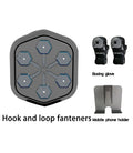 Black smart boxing machine with Bluetooth connection and Velcro fastening for fitness training