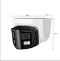 4MP dual-lens panoramic belt security camera with IP66 waterproof rating for indoor outdoor surveillance