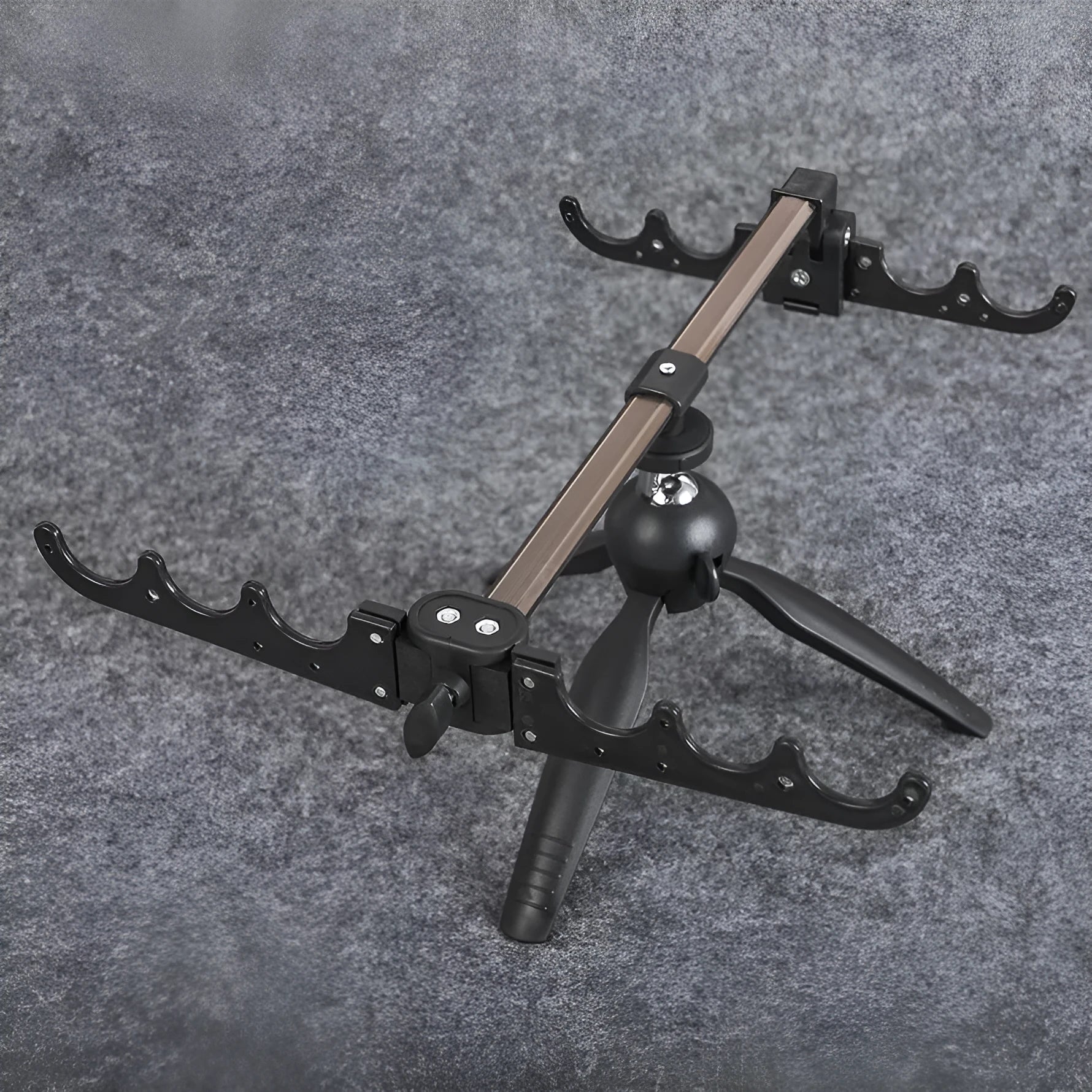 Aluminium alloy ice fishing triangle rod holder bracket supporting small fishing rod