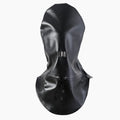 Black PU leather breathable mask with adjustable headgear for training and intimate scenarios