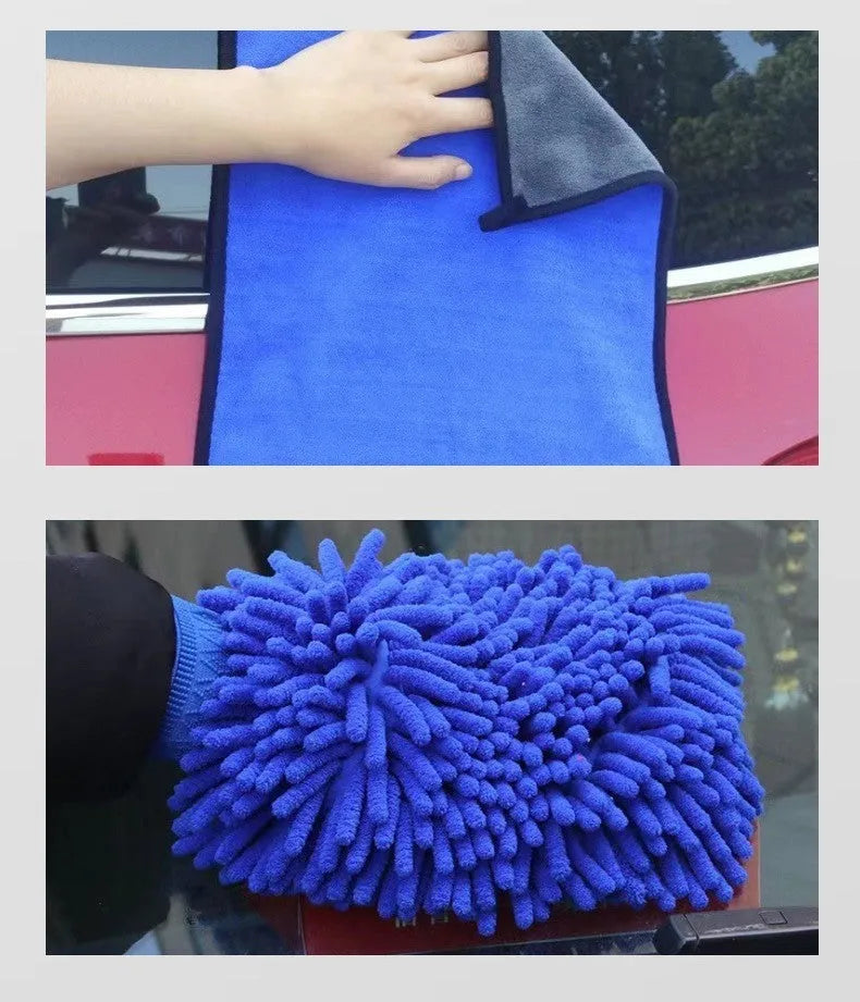 26-piece car wash brush kit including tire brush and cleaning tools in PP material, picture style colour