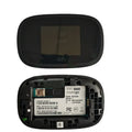 Black portable 4G WiFi router with compact design measuring 10x20x3cm