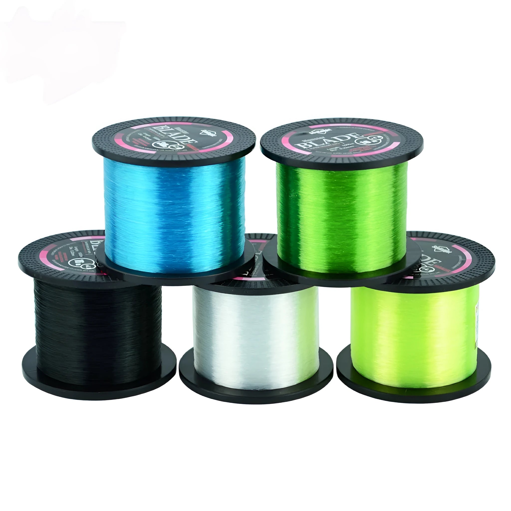 Seaknight 1000 metre spool of nylon monofilament fishing line showing colour and diameter options