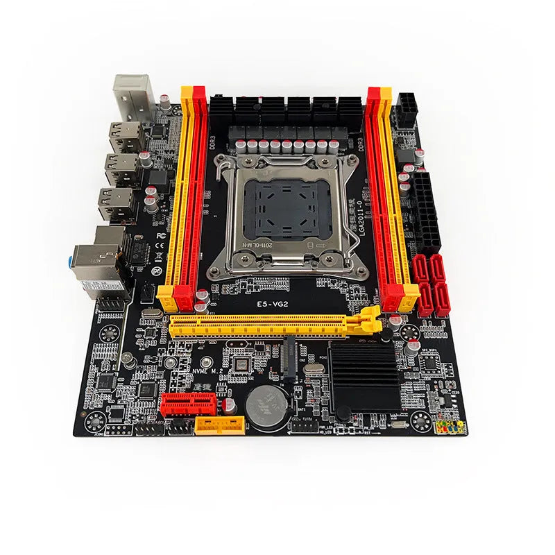 X79-VG2 desktop motherboard with LGA 2011 CPU socket, PCIe 16X slot, DDR3 memory slots, and M.2 connector.