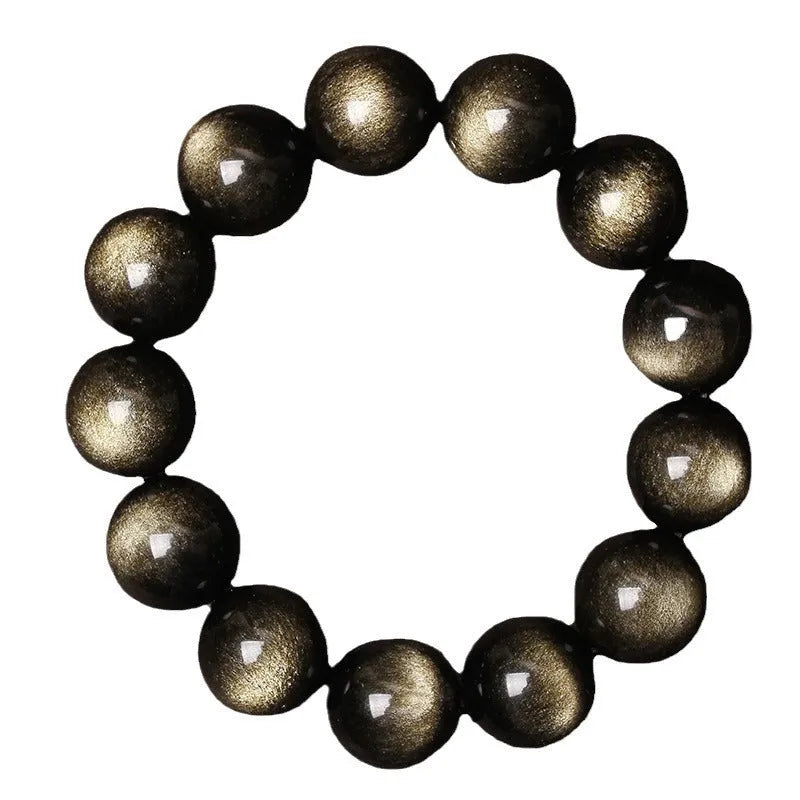 Hand-woven obsidian couple bracelet with natural stone beads in multiple colour options
