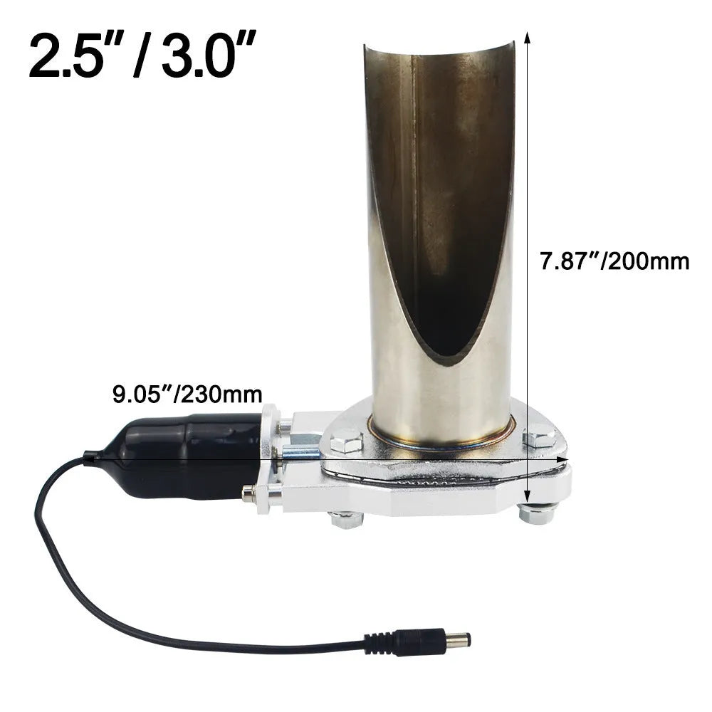 Black stainless steel electronic control exhaust valve 200x230mm for GM cars