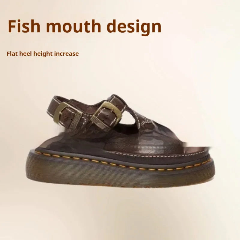 Men's black embroidered floral beach sandals with flat heel on a plain background.