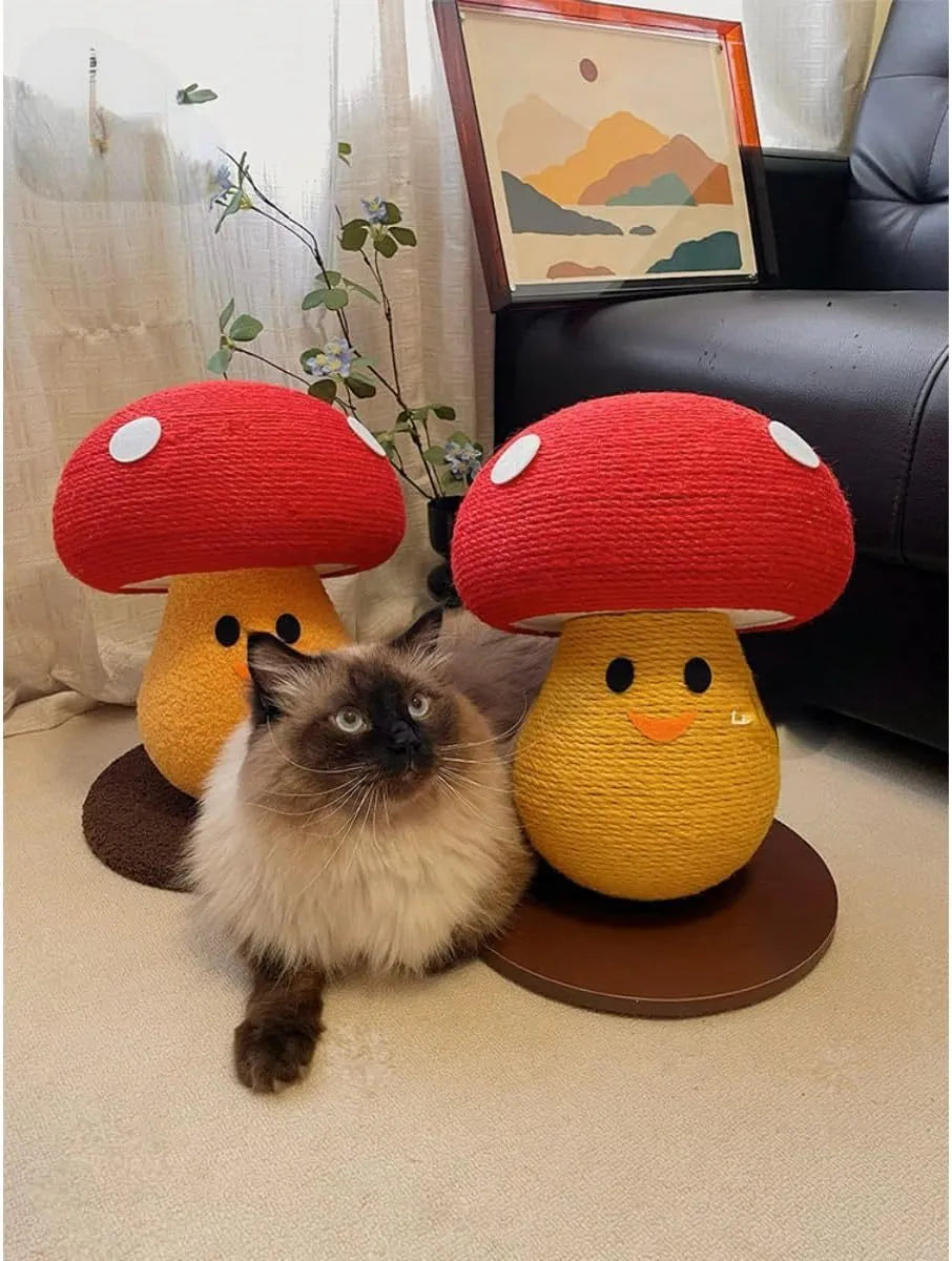 Round foldable cat scratching board with accordion design showing corrugated cardboard surface