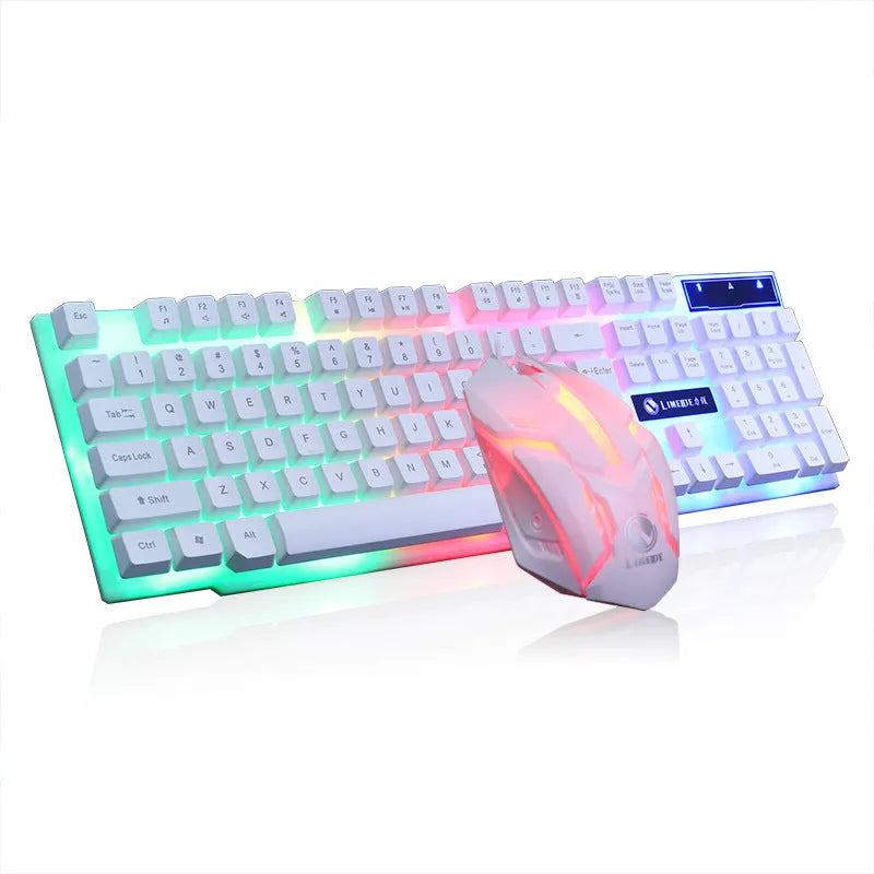 Limei GTX300 gaming keyboard and mouse set in black orange glow colour with backlight illumination