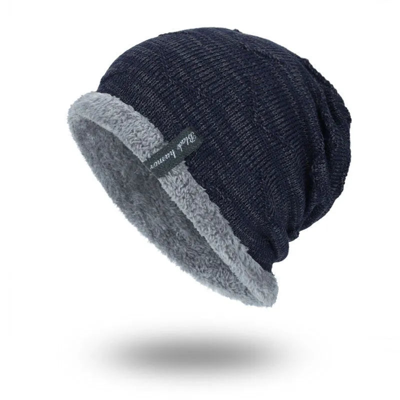 Diagonal hook knitted acrylic hat with adjustable circumference 44 to 60 cm in multiple colour options