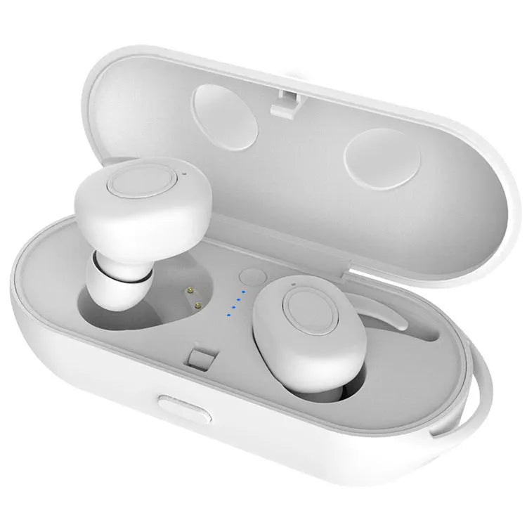 Bluetooth headset noise reduction HiFi stereo mini sports wireless earbuds in-ear with microphone black