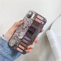 Silicone iPhone case with eye shadow colour blend design in flesh tone