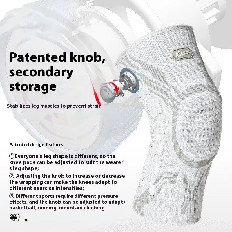 Gray white professional sports kneecap for adults for basketball running football badminton knee protection