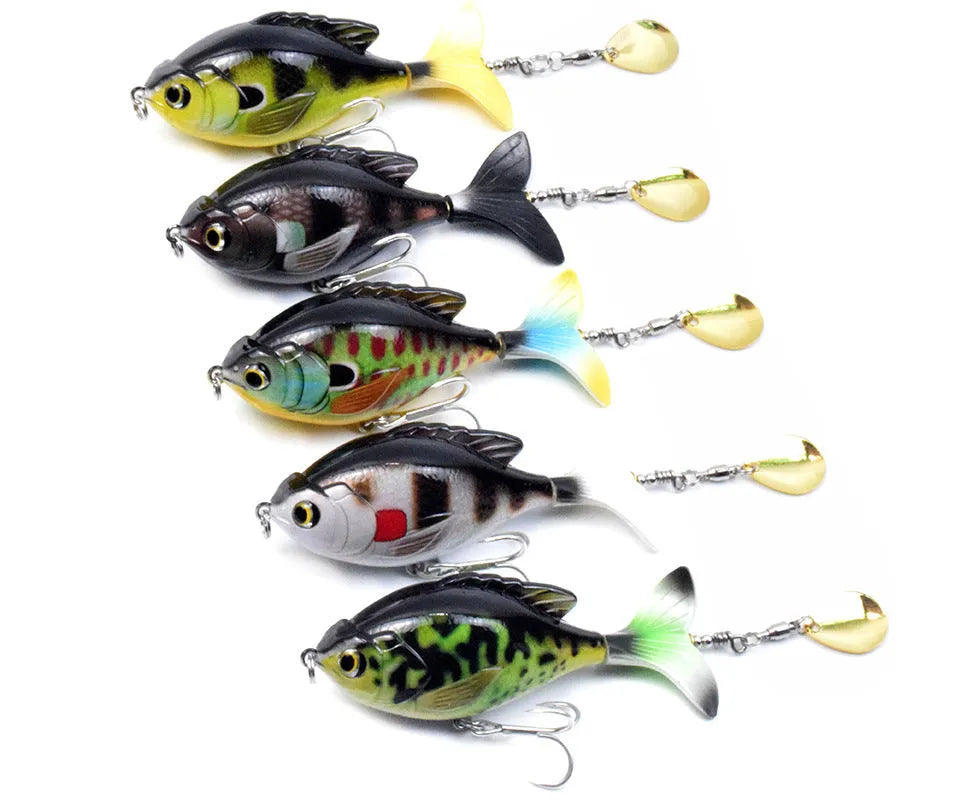Tractor lure fishing lure 9.5 cm bionic hard bait with three hooks in ABS plastic