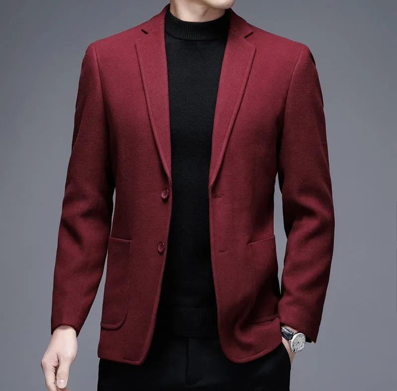 Men's solid color thick winter jacket in gray, loose fit, long sleeve, round hem, polyester fibre