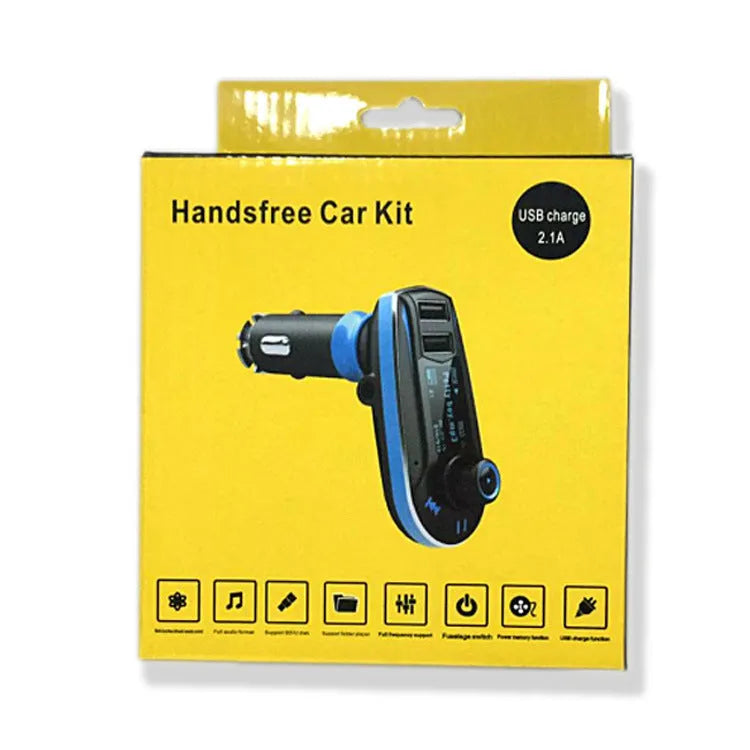 BT618C vehicle Bluetooth FM transmitter car MP3 player with LCD screen and USB charging port