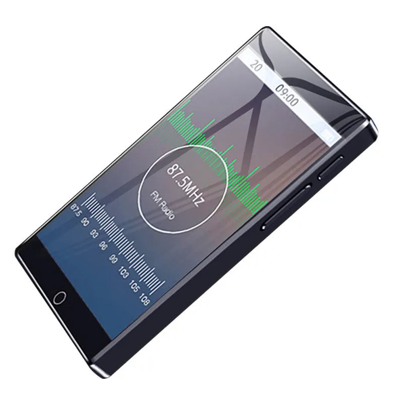 Black Ruizu H1 slim MP4 player with 4-inch touch screen display