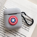 Silicone protective case for Bluetooth earphones with cartoon design and key-clasp hanging rope