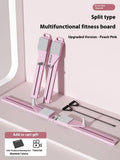 Split multifunctional skiing machine trainer and supine board in twilight purple colour with 85cm dimensions