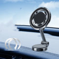 360-degree rotating car phone holder with flexible clip on instrument panel
