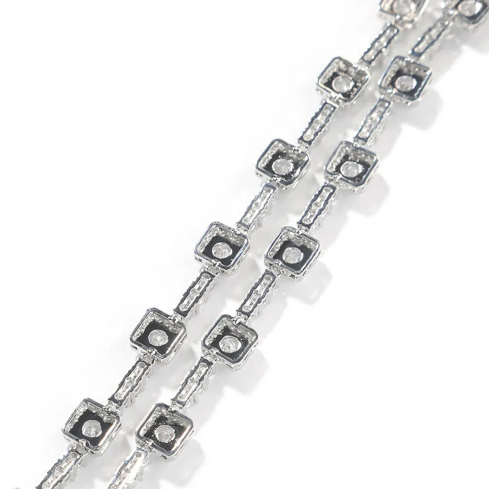 Copper inlaid zircon citrine necklace earring set with 18-inch claw chain on white background