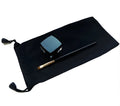 Magnetic gel liner pot and double-sided brush with metal magnetic tip for false eyelash application