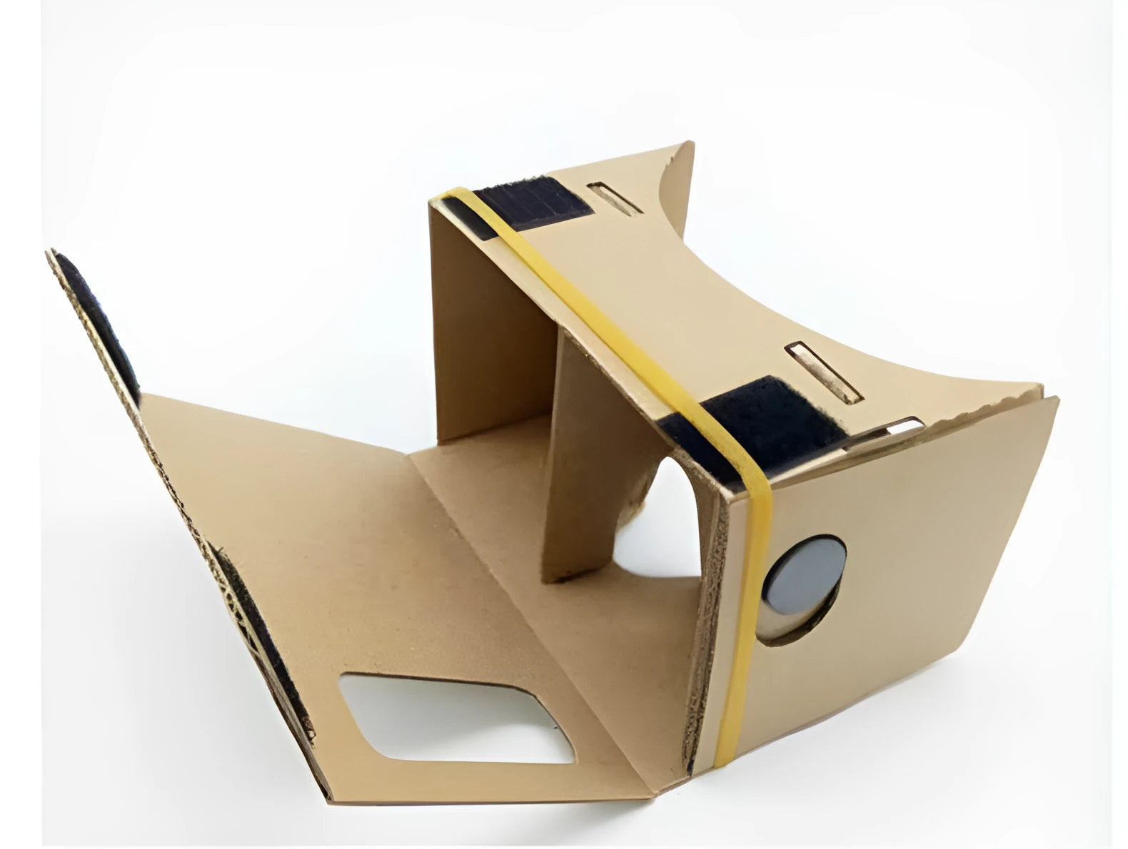 Pink and white foldable cardboard VR glasses viewer for 6-inch mobile phones