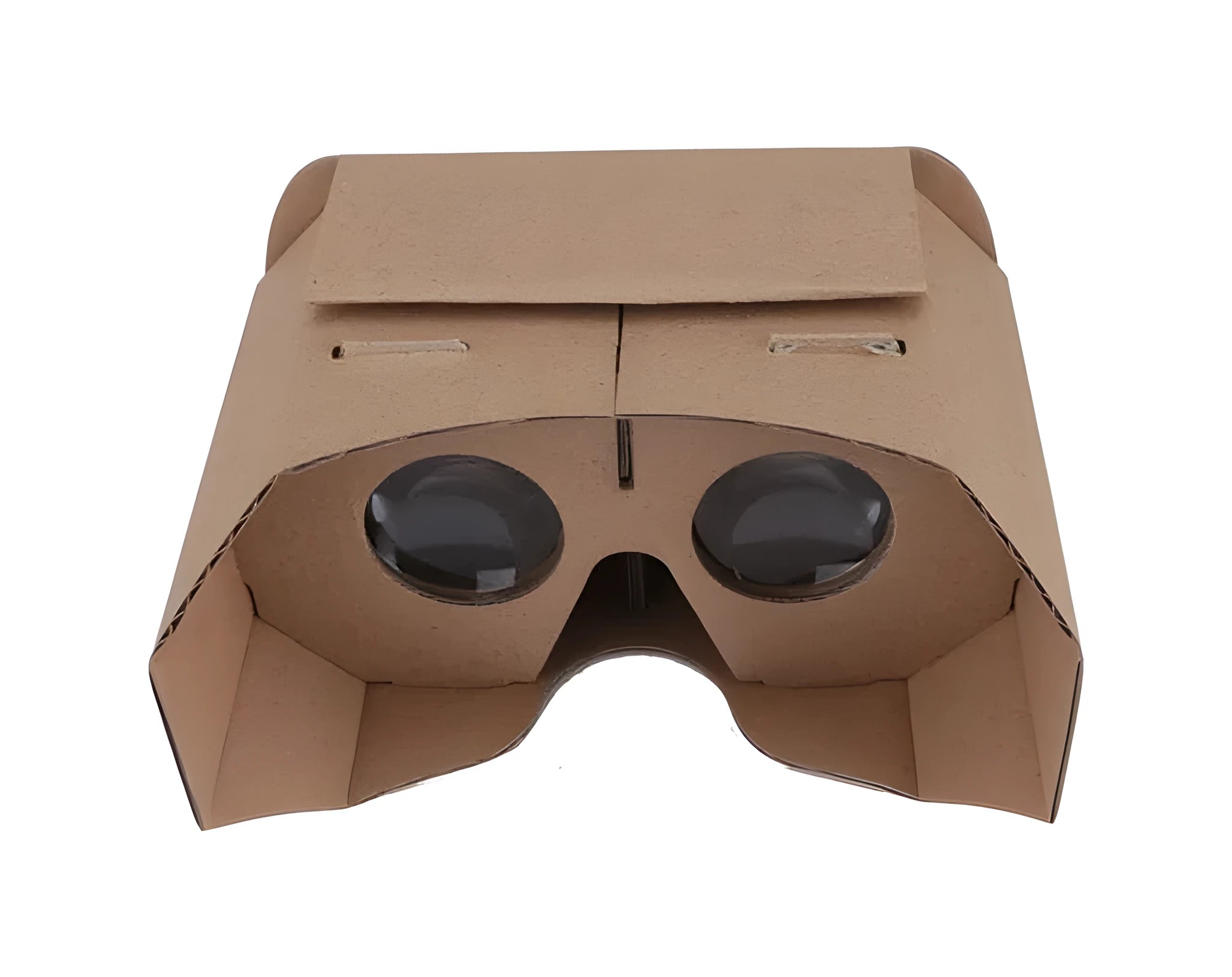 White paper virtual reality VR glasses viewer for mobile phones with 153mm x 83mm size.