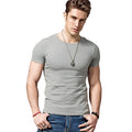 Men's bamboo blend summer t-shirt in various colours showing casual fit.