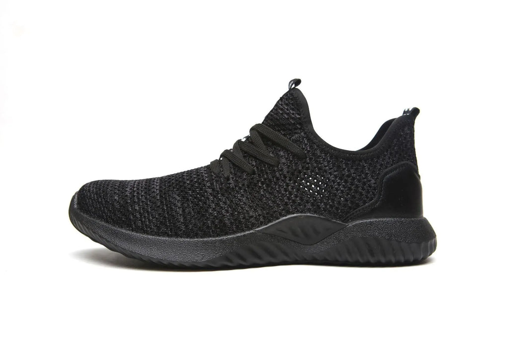 Steel toe safety work shoes in black with anti-static EVA construction