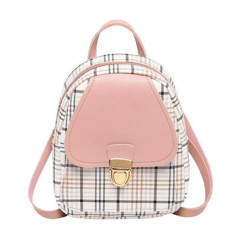 Black one shoulder diagonal PU leather phone bag worn across the body