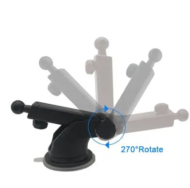 Universal car phone bracket with telescopic rod mounted on vehicle dashboard