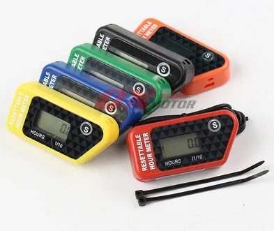 Black waterproof LCD maintenance reminder timer for vehicle and generator service intervals