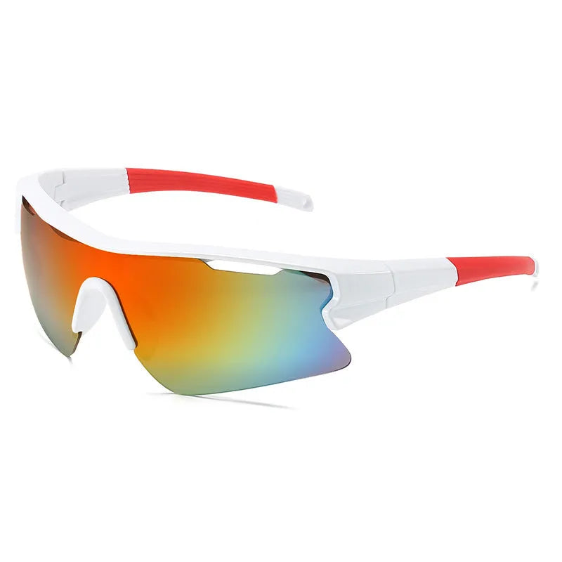 Windproof sports sunglasses for cycling and outdoor activities with interchangeable lens colour options