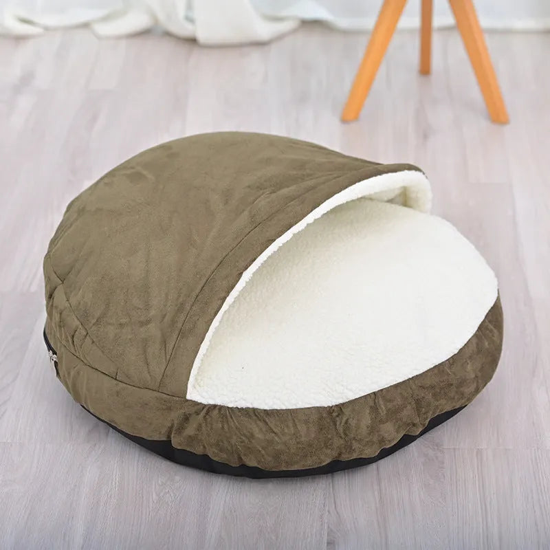 Brown and grey removable washable cloth dog kennel in S and M size options