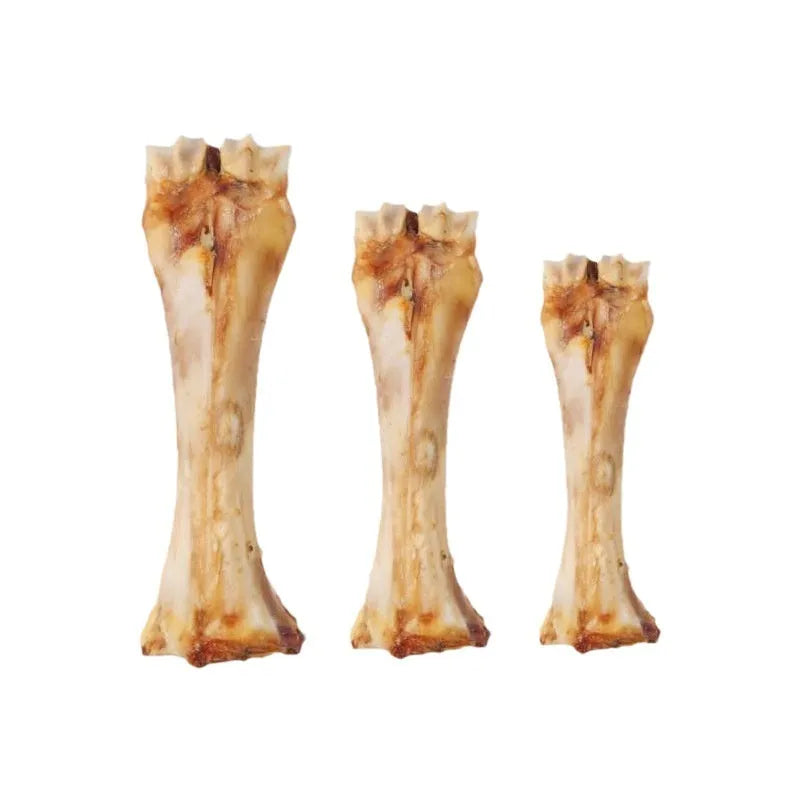 High-calcium roasted ox bone flavour puppy molar rod chew in large, medium, and small sizes.