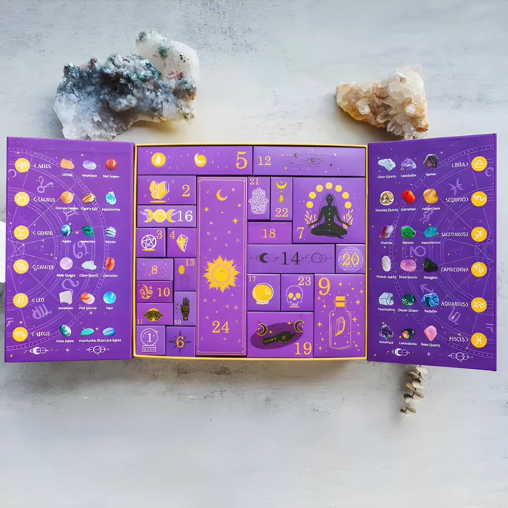 Paper Halloween countdown gift box kit measuring 33.5cm wide by 30.5cm tall.