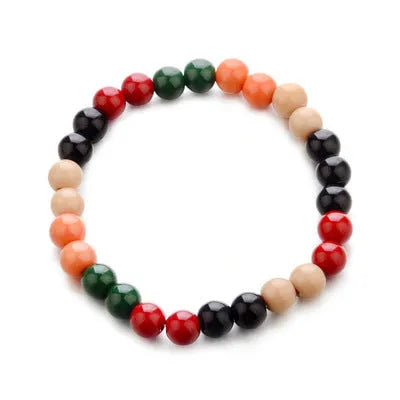 Natural stone beaded bracelet with lava stones for essential oils, approximately 18cm unisex ethnic jewellery