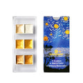 Boxed pearlescent solid watercolor pigment set with 6 or 12 colour blocks in Gem finish, each 17mm x 20mm x 10mm