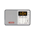 Tecsun Q3 digital audio player in choice of white, yellow, red, green, blue, or black.