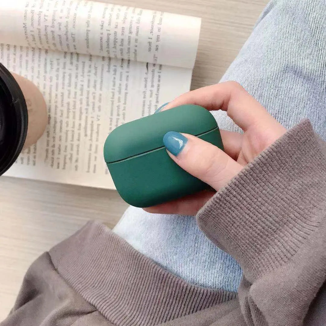 Plastic protective case for AirPods Pro showing multiple colour options